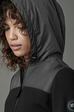 Ropa Canada Goose Mujer Mexico - WindBridge Sudadera Con Capucha Black Label Negros NM4860935